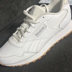 Reebok White and Tan Sneakers